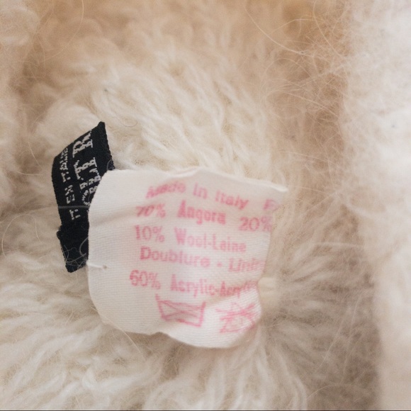 Vintage HOLT RENFREW Angora/Wool Cream Hat Made in Italy - Picture 12 of 12